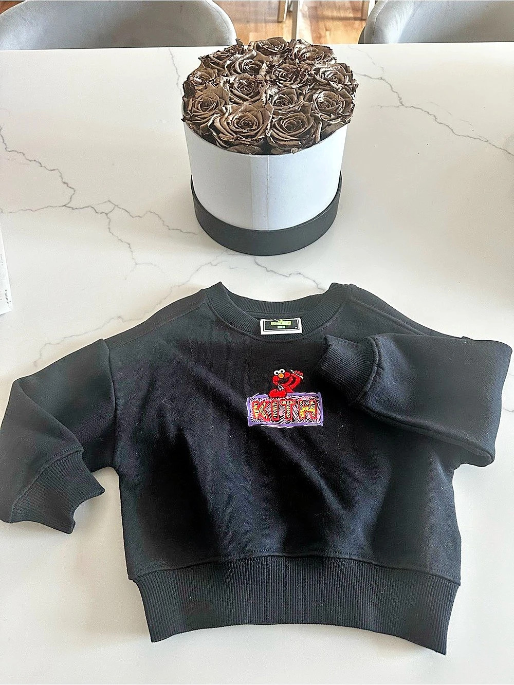 Sesame Street Kith x Sesame Street Elmo Knit Elmo Black Sweatshirt